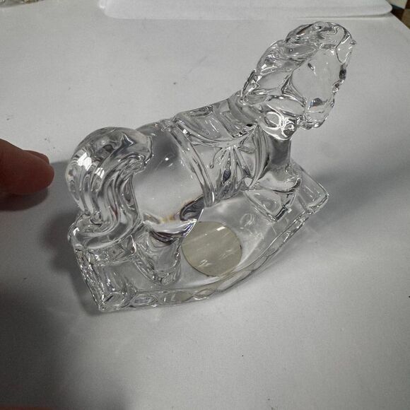 Vintage 1970's Princess House Lead Crystal "Randy The Rocking Horse" euc - Picture 2 of 7